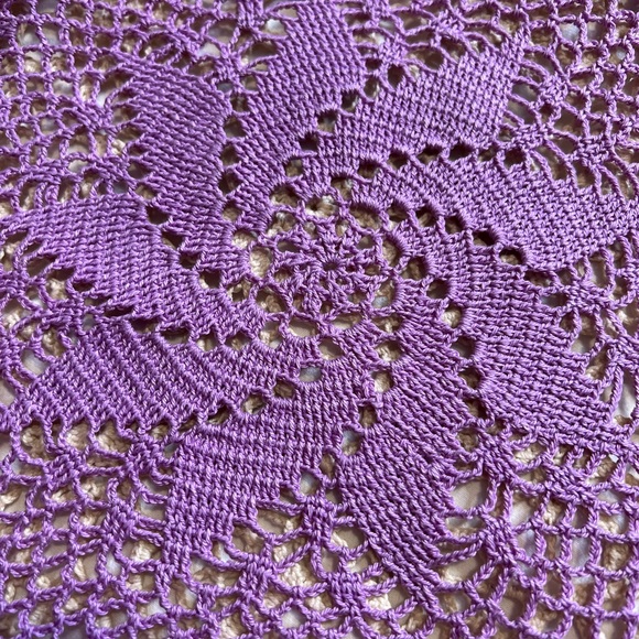 Unique OOAK Crochet Doily Table Mat or Dresser Set of Three - Picture 3 of 9